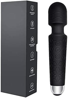 Upgraded Cordless Full Body Massager Machine for Pain Relief, Handheld Back Massage Machine with Medical Grade Silicone, Fast Charging, 8 Speeds, 20 Modes (Design 02)