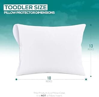 Utopia Bedding Set of 4 Waterproof Pillow Protectors with Toddler Size (White), Ultra Soft Pillow Covers, Bed Bug and Dust Mite Proof Pillow Encasements, Moisture Wicking Pillow Cases
