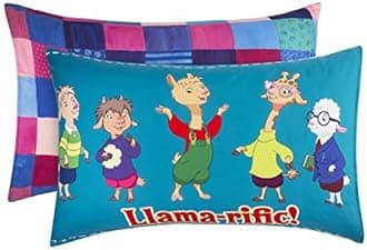 EVERYDAY KIDS Llama Llama 4 Piece Toddler Bedding Set - Includes Comforter, Flat Sheet, Fitted Sheet and Pillowcase