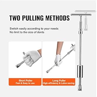 VEVOR 69 Pieces Bridge Dent Puller Slide Hammer Dent Repair Kit Including 20 Puller Tabs & 6 x Bridge Puller Tabs Dent Removal Tool for Car, Washing Machine etc