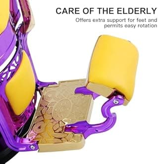 Artist hand Retro Barber Chair Heavy Duty Barber Chairs Vintage Salon Chair Hydraulic Recline Chair Rounded Cushioning Beauty Spa Styling Equipment (Yellow)