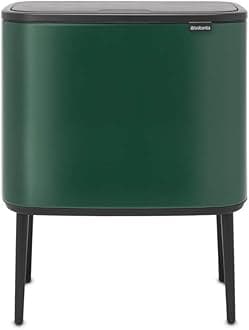BrabantiaKitchen Bin, 3 Inner Buckets (3 x 11L), Pine Green