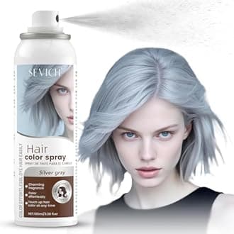 SEVICH Temporary Hair Color Spray Silver Gray,Instant Hair Color Application, Hair Dye for Men & Women, Natural Looking,Quick Drying, Non-Sticky, Long-Lasting No Fading, 100mL