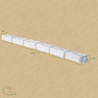 Beuta Landscape Edging | Garden Edging Border | Faux Stone Bricks for Lawn edging, Flower beds, Pathways & Yard Edging– 10 Packs | Each Section Has 6 Bricks 48"L x 4"W x 2.25"H | 30 Spikes |Limewash
