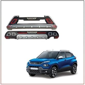 Acrylonitrile Butadiene Styrene (ABS) Front & Rear Bumper Protector Guard for Tata Punch
