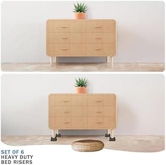 Bed Risers 2 Inch Heavy Duty, Furniture Risers for Bed Desk Table Sofa Couch,Oversized Bed Lifts Risers,Support up to 5000 Lbs(6 Pack Black)