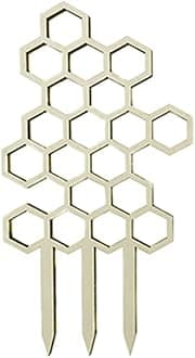 Wooden Hanging Houseplant Trellis for Climbing Plants Indoor Potted Plant Small Climbing Plant Trellis Supporting Tool (Honeycomb Shaped)