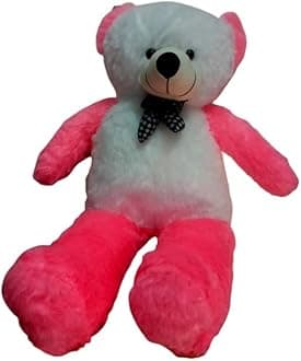 Teddy Bear Plush Stuffed Animals Soft Toys, Huggable Teddy Bear, Birthday Gift for Boys, Girls, Wife, Girlfriend, Women, Kids Valentine's Christmas Gift (3 Feet, Pink White)