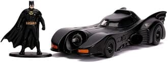 Toys 1:32 1989 Batmobile Die-cast Car with Batman Figure, Toys for Kids and Adults (JadaToys31704) , Black