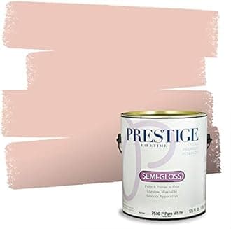 PRESTIGE Paints Interior Paint and Primer In One, 1-Gallon, Semi-Gloss, Comparable Match of Benjamin Moore* Sweet Romance*