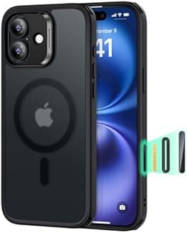ESR for iPhone 16 Case, Compatible with MagSafe, Shockof Military-Grade tection, TPU, Magnetic Phone Case for iPhone 16, Classic Hybrid Case (HaloLock), Frosted Black