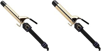 Hot Tools Pro Signature Gold Curling Irons | Long-Lasting Defined Curls, (1 in) & (1-1/4 in) Barrels