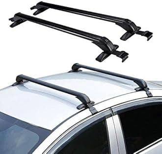 2X Universal Roof Rack Adjustable Window Frame Rail Cross Bar Luggage Rack 165.34lbs Load Capacity Cargo Carrier with Keys for Most Car Vehicles SUV Car Roof