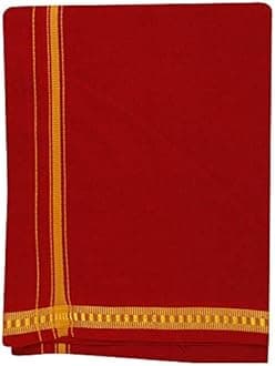 Fancy Border Colored Single Layer Pentex Dhoti Mundu Vesti 2.0mts