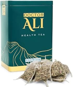 DOCTOR ALI HEALTH TEA - Cleanse & Detox, Kidney & Liver Health, Digestion, Immunity, Sleep Improvement | Premium Grade | 11 Organic Super Herbs for Holistic Wellness | 40 Pure Silk Sachets, 5 gr each