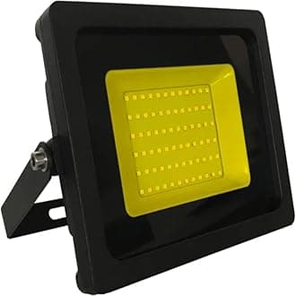 30W Yellow LED Slimline Floodlight, Waterproof Outdoor Light, IP65 Rated Focus Light for Small Gardens & Effect Lighting, Energy-Efficient A+ Rating, 240W Equivalent with 120-Degree Beam Angle