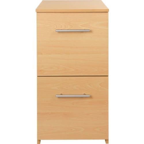 Essentialz HSB Value Range 2 Drawer Filing Cabinet - Beech Effect with Microfibre HSB Cleaning Glove by Essentialz