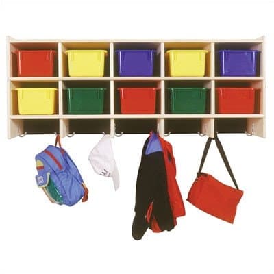 10-Section Double Wall Locker Bins: Blue