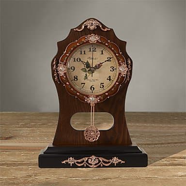 15"H Modern Style High Class Tabletop Clock with Pendulum