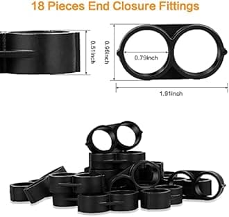 1/2 Inch Drip Irrigation End Plug, 18 Pcs Drip Irrigation End Closure Parts for 1/2" Drip Irrigation Tubing (17mm, 0.600" ID), Drip Line Goof Plug Connectors for Sprinkler Garden Lawn Systems