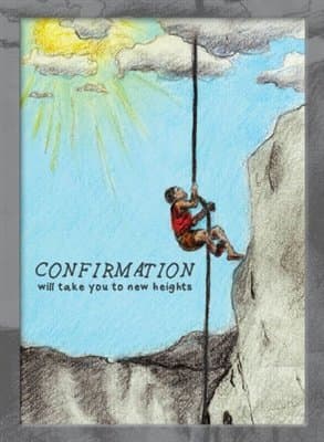 Rock Climber Confirmation Card