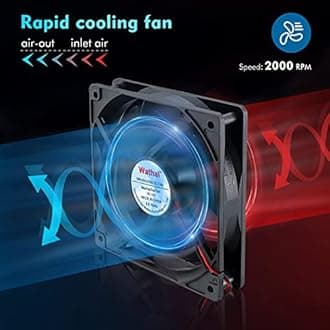 Wathai 120mm x 25mm Brushless DC Cooler Case Cooling Fan 12V 2Pin