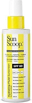 - Hydrating Fluid Sunscreen for Face and Body SPF 60 PA++++ Broad Spectrum| In-Vivo Tested| Cooling Sensation| For Face & Body| Absorbs Quickly| No White Cast| For All Skin Types (125ml)