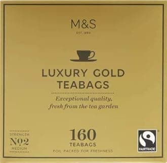 M & S Marks And Spencer 160 Luxury Gold Tea Bags