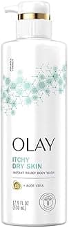 Itchy Dry Skin Body Wash with Aloe Vera and Vitamin B3, 17 Fl Ounces