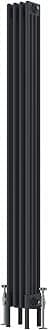 Warmehaus Traditional Cast Iron Style Anthracite Quadruple Column Vertical Tall Radiator 1800x200mm Perfect for Bathrooms, Kitchen, Living Room