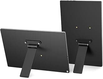 Portable Monitor Stand with Hand-Tightened Screw, For 7 to 18.5 Inch Monitor, Freestanding Desk Mount with Swivel, Tilt & Rotation, Compatible with M3/M4*75mm VESA Displays, Aluminum Alloy