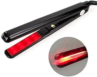 JUKEY Professional Infrared Hair Straightener and Styling Iron with Flat Plates, Hair Treatment for Damaged Hair, LCD Display