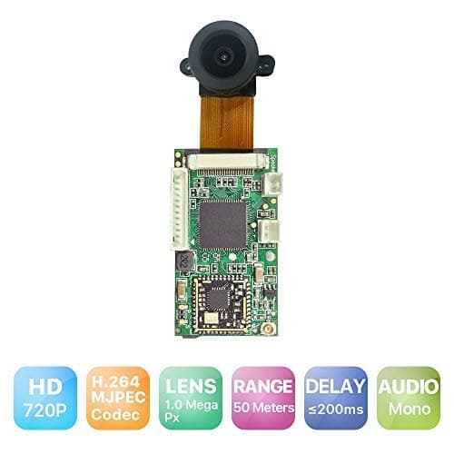 RAK5206 Video Module 720P HD, P2P Cloud Server, WiFi/Linux/Robot Camera Module, 2.4G WiFi, Mini IP Camera, FPV/Drone Camera Module