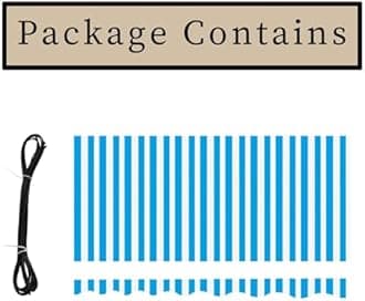 Outdoor Waterproof Garden Patio Awning Canopy Cover with Front Valance Fabric Top Sails Shade for Home and Commercial Use (Blue Stripes 8.2x6.5ft)