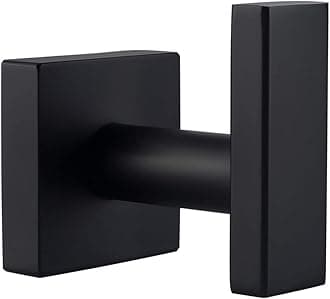 Angle Simple Towel Hook for Bathroom, Stainless Steel Hand Towel Coat Hook for Wall, Matte Black