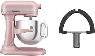 KitchenAid® 7 Quart Bowl-Lift Stand Mixer, Matte Dried Rose & KDF7B Double Flex Edge Beater for Select Bowl-Lift Stand Mixers, Silver