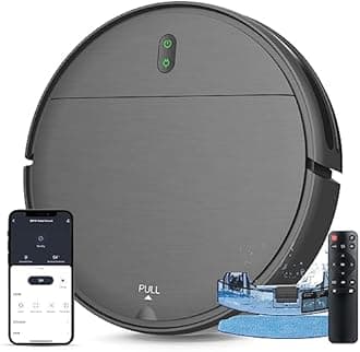 Robot Vacuum and Mop Combo, 2 in 1 Robot Vacuum Cleaner with Schedule, Wi-Fi/App, 1400Pa Max Suction, Self-Charging Robotic Vacuum, Slim, Ideal for Hard Floor, Pet Hair,