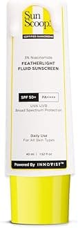 – 3% Niacinamide Fluid Sunscreen| SPF 50+ PA++++| Super light formula| Prevents tanning & sunburn| Reduces pigmentation| Non-Comedogenic| 45ml