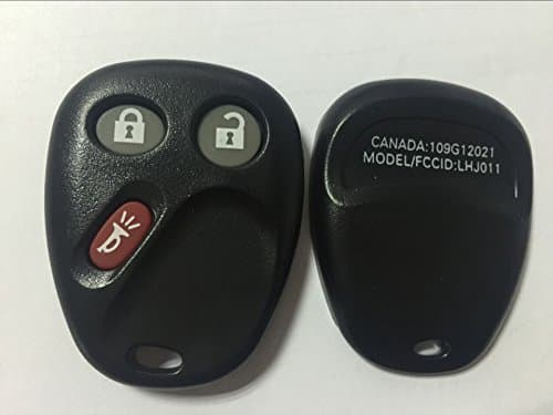 Behuntoon Replacement 3 Button Keyless Entry Remote Key Fob Shell Case and Button Pad Compatible with LHJ011