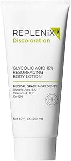 Replenix Glycolic Acid 15% Resurfacing Body Lotion, Medical-Grade Brightening & Hydrating Exfoliating Cream for Skin Discoloration & Rough Texture (6.7 fl. oz)