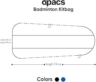Apacs Badminton Kitbag | Two Compartments | Soft Padded Shoulder Straps | Durable Polyester Badminton Kitbag (Blue)