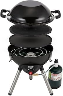 4-in-1 Portable Propane Grill with 4 Cooking Attachments, Grill/Stove/Griddle/Wok with 7000 BTUs of Power for Grilling, Tailgating, Camping, BBQ, & More