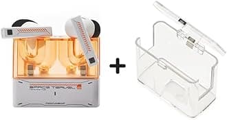 MoondropSpace Travel 2+Magnetic Protective case TWS wiress Earphone Bluetooth 6.0 ANC Low-Latency Game Mode SBC/AAC (White)