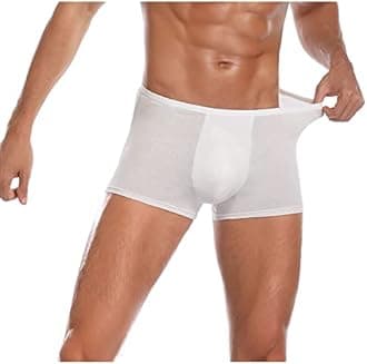 STARLY 5pcs Mens Disposable Cotton Underwear Travel Boxers Briefs Portable Shorts White/Grey/Olive Green