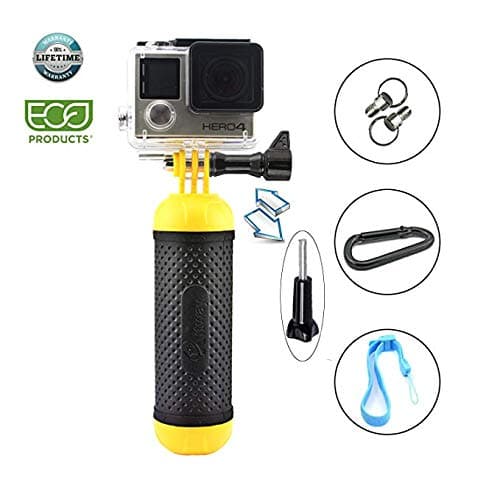 Floating Hand Grip Float Buoy Buoy Flotation Device Bundle for Akaso EK7000/Fitfort/Campark act74 act 76/Hero 6 Hero 5 Black 4 Session Hero 3+ 3 2 1 DBpower/EKEN H9R and Mor(Floating Hand Grip)