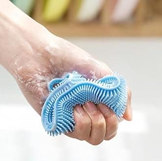 Silicone Dish Scrubber, 7 Pack Silicone Sponge Dish Brush Food Grade BPA Free Reusable Rubber Sponges Dishwasher Safe and Dry Fast for Kitchen Dish Dishes Fruits Vegetables Washing and Cleaning