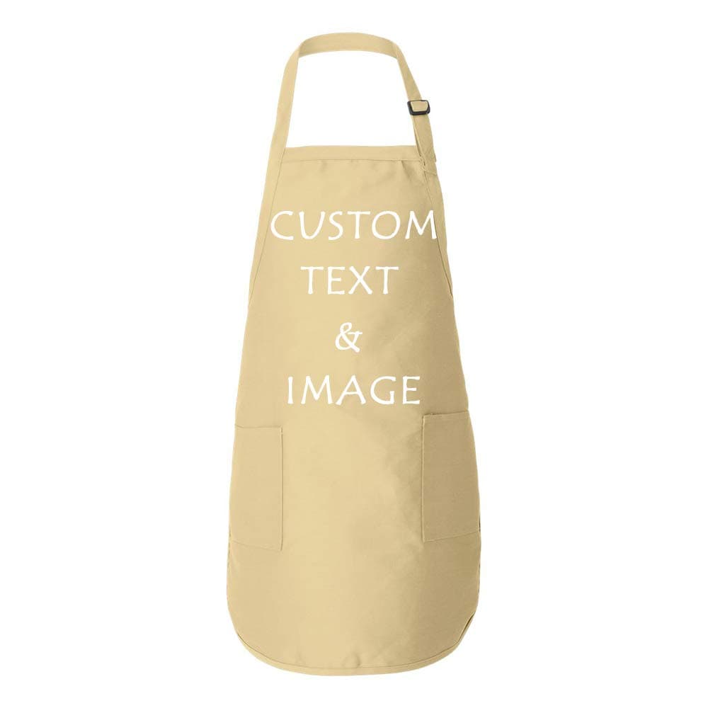 Personalized Apron – Custom Name or Logo | Adjustable Neck, Two Front Pockets, Easy‑Care Cotton Blend | Cooking Baking BBQ