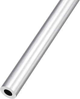 METALLIXITY 6063 Aluminum Tube (10mm OD x 6mm ID x 250mm L), Aluminum Round Tubing - for Home Furnishing, Machinery, DIY Handicraft