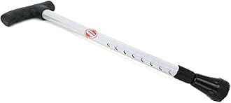 Walking Stick for Men and Women Old Age Light Weight Height Adjustable New Lock New Pattern (White)