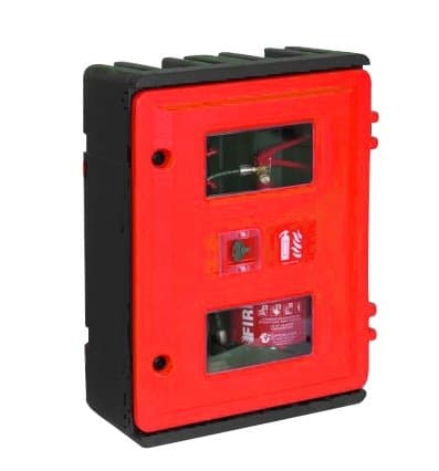 Lockable Double Fire Extinguisher Cabinet